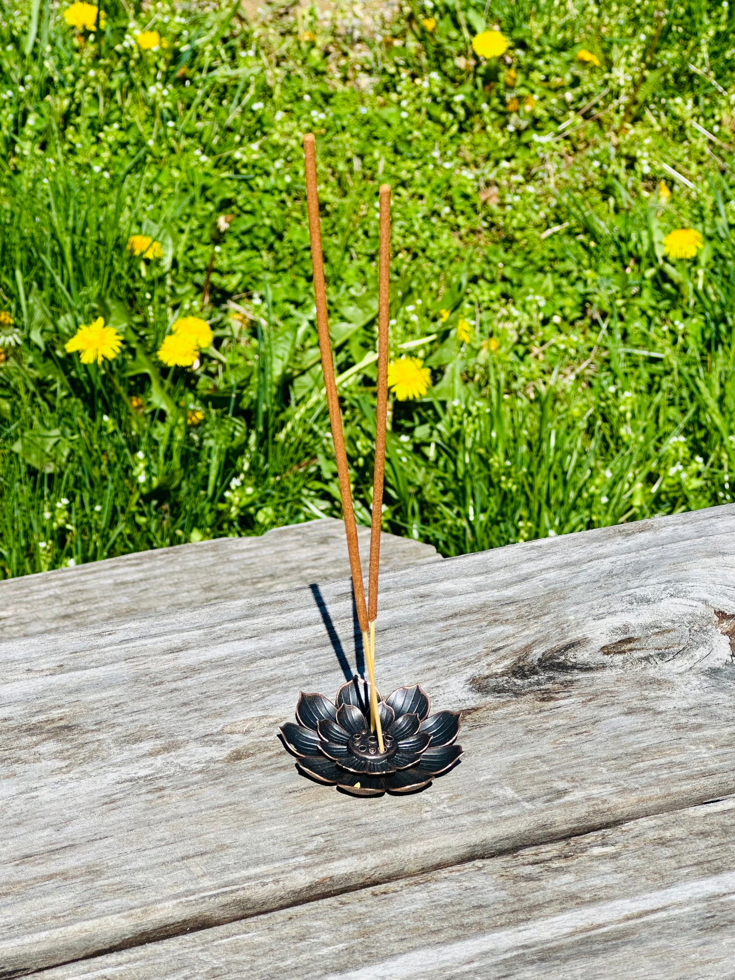 Lotus Brass Incense Holder