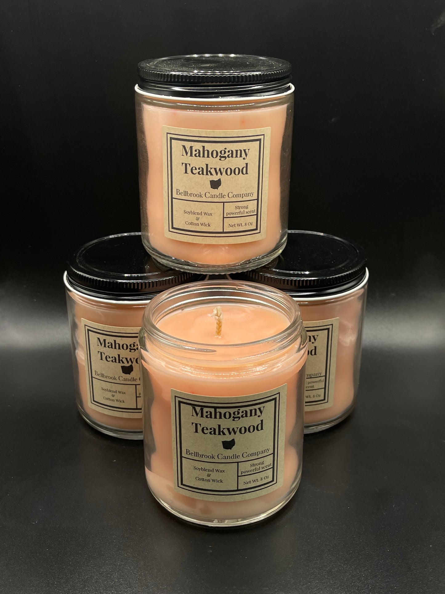 Mahogany Teakwood 8oz Single Wick Candle