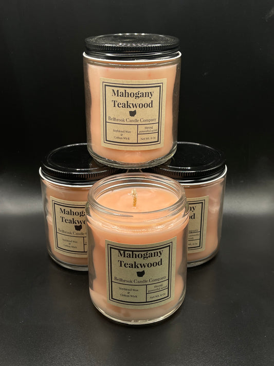 Mahogany Teakwood 8oz Single Wick Candle