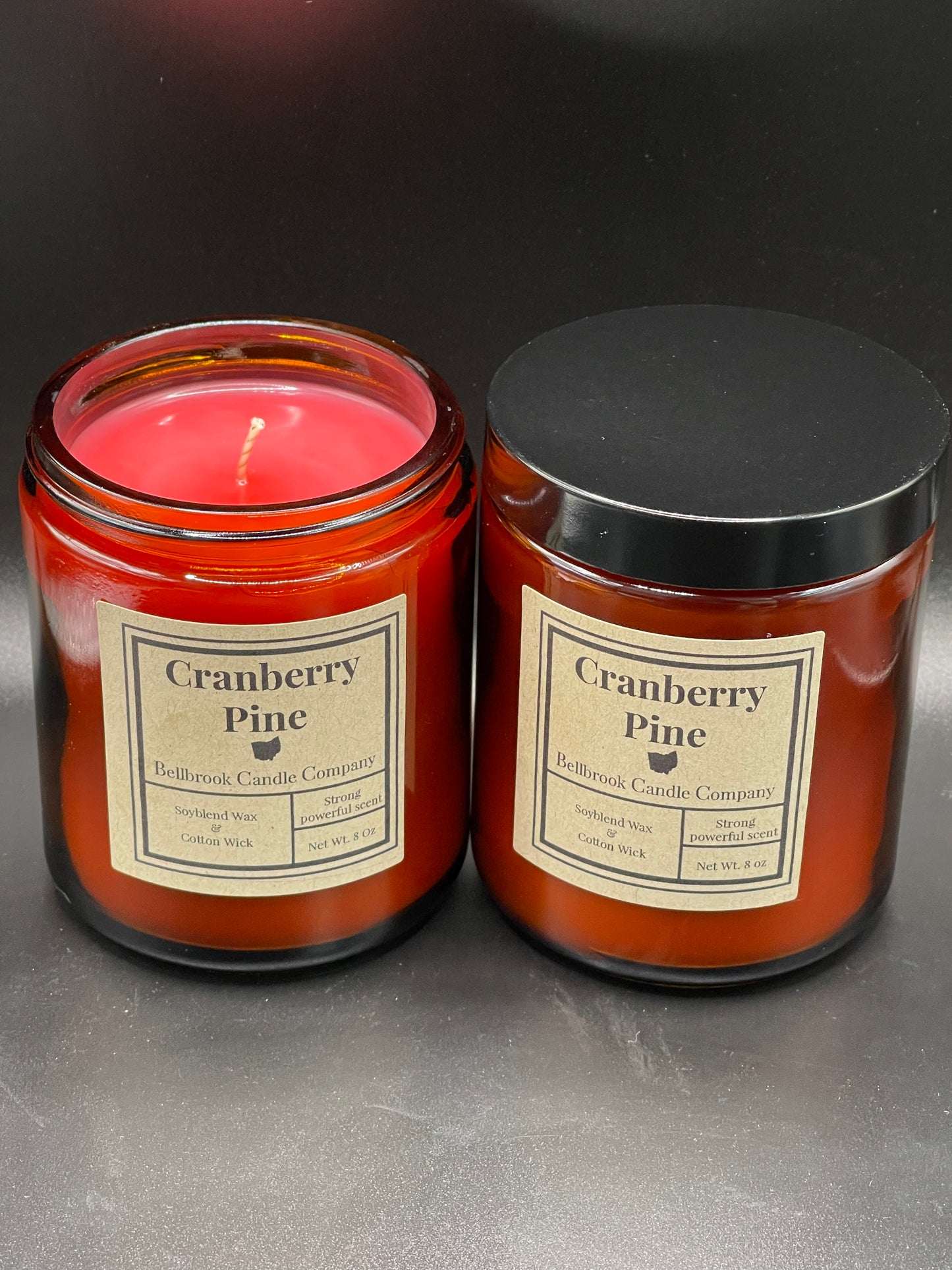 Cranberry Pine 8oz Single Wick Candle